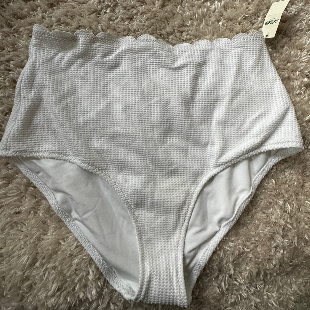White High Waisted Aerie Bikini Bottoms